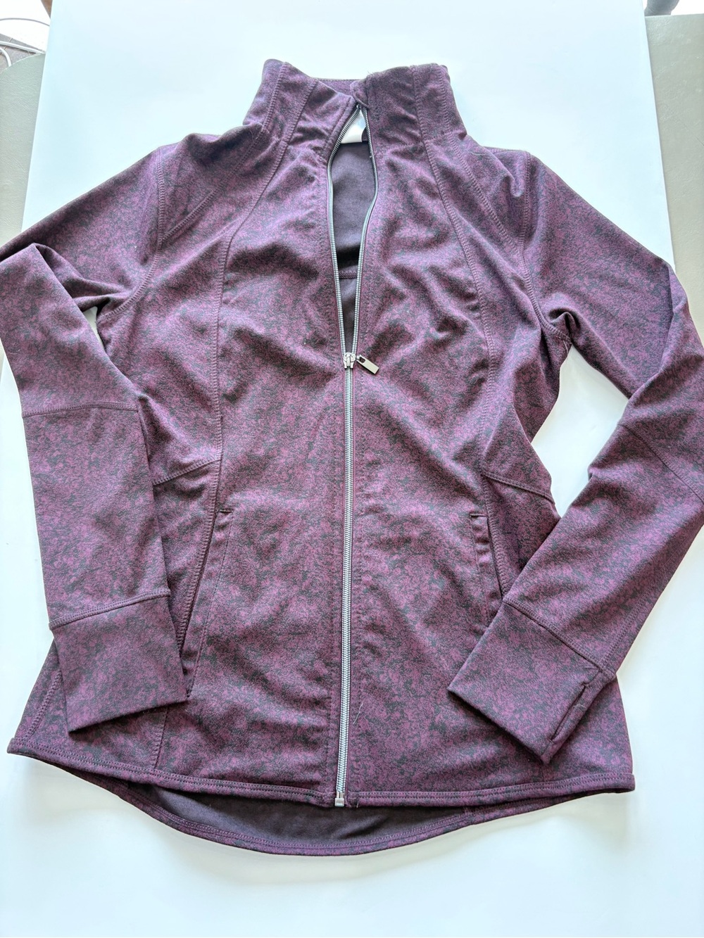 Women's Heather Plum Full-Zip Utility Jacket F103